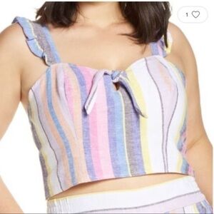 BP multicolor striped cropped top size 4X